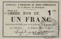 France 1 Franc - Syndicat d\'Emission de Bons Communaux - Rimogne - 1917 - Serial S.2 - P.08-190
