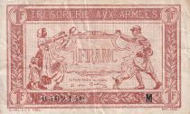 France 1 Franc - Woman and soldier -  1917 -  Serial M - F to VF - M.2