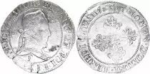 France 1 Franc, Henri III  Col Plat - 1578 - 9  Rennes - Silver - VF