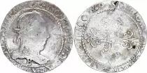 France 1 Franc, Henri III  Col Plat - 1580 B Rouen - Silver - VF