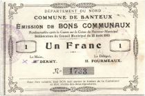 France 1 Franc Banteux City - 1915