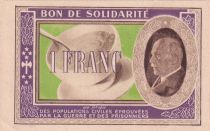 France 1 Franc Bon de Solidarité - 1941-1942 - Série B