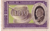France 1 Franc Bon de Solidarité - 1941-1942 - Série B.D