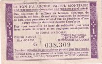 France 1 Franc Bon de Solidarité - 1941-1942 - Série G