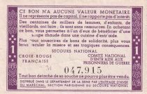 France 1 Franc Bon de Solidarité - 1941-1942 - Série M