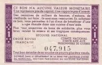 France 1 Franc Bon de Solidarit&eacute; - 1941-1942 - S&eacute;rie M