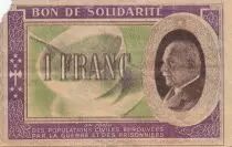France 1 Franc Bon de Solidarit&eacute; P&eacute;tain - Bol de Soupe 1941-1942 - pTB - S&eacute;rie AB