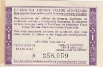France 1 Franc Bon de Solidarité Pétain - Bol de Soupe 1941-1942 - Série B