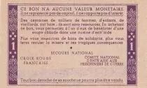 France 1 Franc Bon de Solidarit&eacute; P&eacute;tain - Bol de Soupe 1941-1942