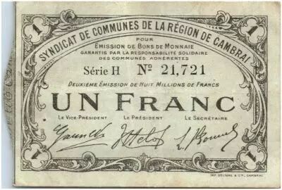 France 1 Franc Cambrai City