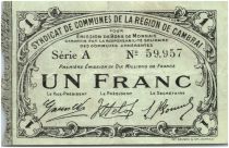 France 1 Franc Cambrai Commune