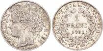 France 1 Franc C&eacute;r&egrave;s - 1881 A Paris - Argent