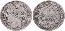France 1 Franc Ceres - 1881 A Paris - Silver
