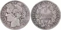 France 1 Franc Ceres - 1881 A Paris - Silver