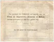 France 1 Franc Charleville-M&eacute;zi&egrave;res-Mohon Bon de Caisse - 1915