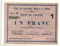 France 1 Franc Charleville-M&eacute;zi&egrave;res-Mohon Bon de Caisse - 1915