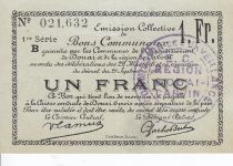 France 1 Franc Douai City - 1916