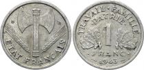 France 1 Franc Etat Francais - 1943B
