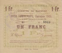 France 1 Franc Faumont City - 1915