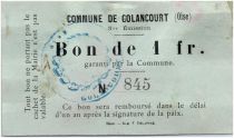 France 1 Franc Golancourt Commune