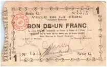 France 1 Franc La-Fère Ville - 1915