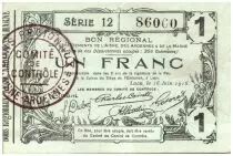 France 1 Franc Laon R&eacute;gional - 1916