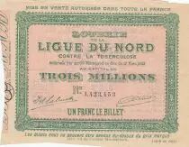 France 1 Franc Loterie Ligue du Nord contre la Tuberculose - 1903 - VF