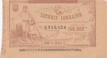 France 1 Franc Loterie Palais de Lorraine - 1884 - AU - n° 2.345.426