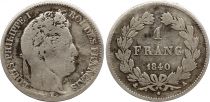 France 1 Franc Louis-Philippe 1840 A Paris - Silver
