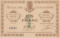 France 1 Franc Louviers City - 1916