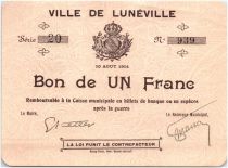 France 1 Franc Lunéville City
