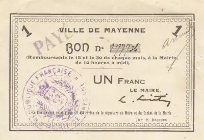 France 1 Franc Mayenne City