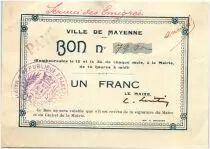 France 1 Franc Mayenne Ville