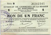 France 1 Franc Montmédy S. des communes
