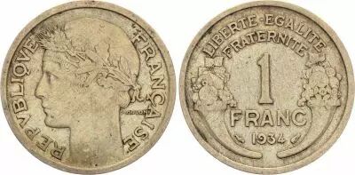 France 1 Franc Morlon - 1934
