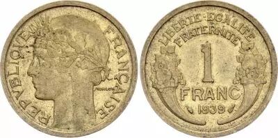 France 1 Franc Morlon - 1939