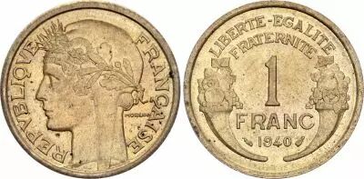 France 1 Franc Morlon - 1940
