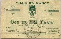 France 1 Franc Nancy City