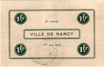 France 1 Franc Nancy Ville - 1916