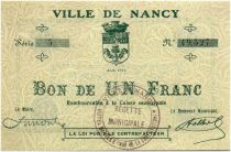 France 1 Franc Nancy Ville