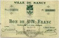 France 1 Franc Nancy Ville
