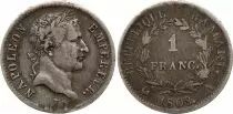 France 1 Franc Napol&eacute;on I - 1808 A Paris - Argent