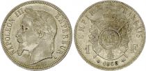 France 1 Franc Napoleon III - 1866 A Paris - Silver