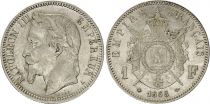 France 1 Franc Napoleon III - 1868 A Paris - Silver