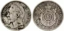 France 1 Franc Napol&eacute;on III - 1868 BB Strasbourg - Argent