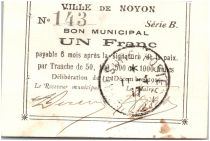 France 1 Franc Noyon Ville - 1915