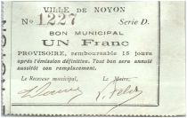 France 1 Franc Noyon Ville