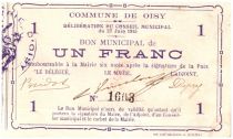 France 1 Franc Oisy City - 1915