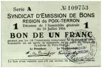 France 1 Franc Poix-Terron City - 1916