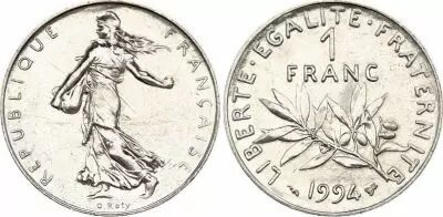 France 1 Franc Seed Sower Bee - 1994